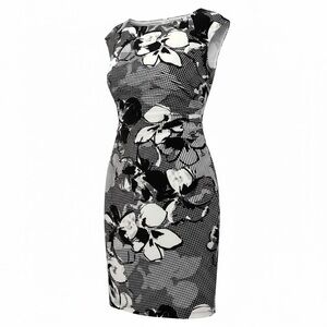 New With Tags Lauren Ralph Lauren Size 4 Floral Black and White Dress